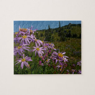 Puzzle Fleurs d'aster violettes au mont Rainier