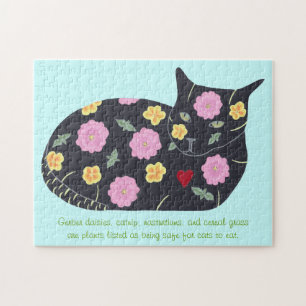 Puzzle Fleurs de Chat Noir Les Chats Plante Peuvent Mange