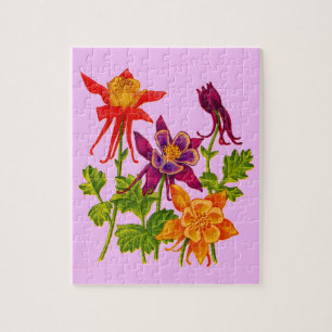 Puzzle fleurs de columbine