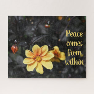 Puzzle Fleurs de Dahlia Jaune Jardins Wisley Motivationne