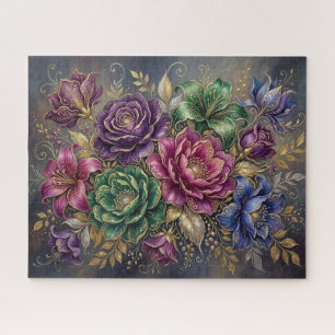 Puzzle Fleurs de fantaisie élégantes et fantaisistes