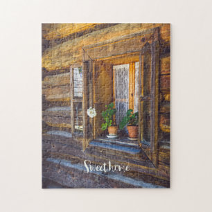 Puzzle Fleurs de géranium sur la fenêtre