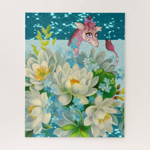 Puzzle Fleurs de girafe mignonnes