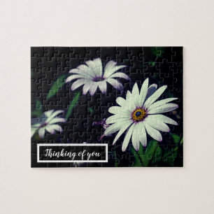 Puzzle Fleurs de Jardin Blanc Adorable Penser à vous