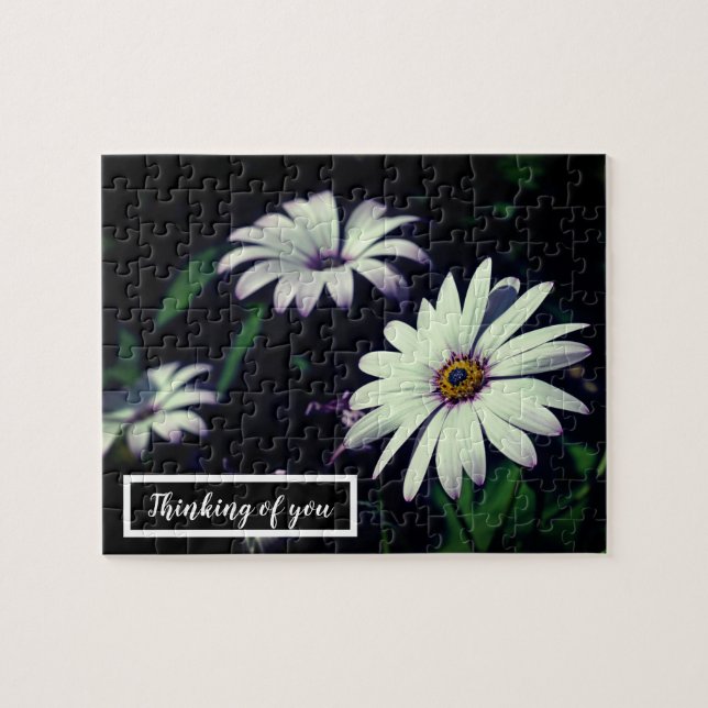 Puzzle Fleurs de Jardin Blanc Adorable Penser à vous (Horizontal)