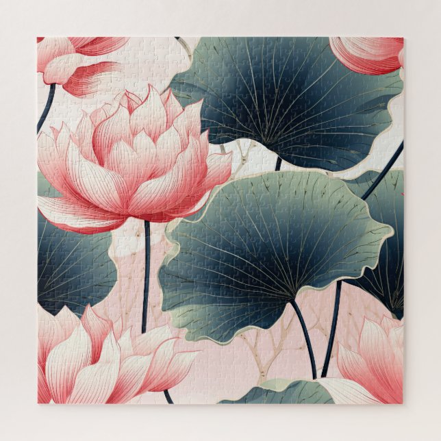 Puzzle Fleurs de lotus roses (Vertical)