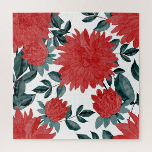Puzzle Fleurs de prairie : Aquarelle Vintage sans couture