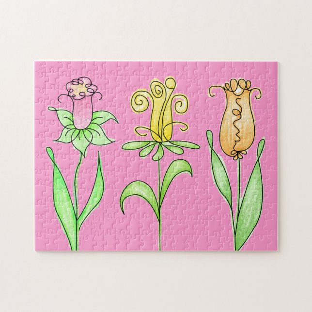 Puzzle Fleurs de printemps Pastel (Horizontal)