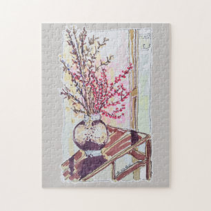 Puzzle Fleurs de prunier rouges