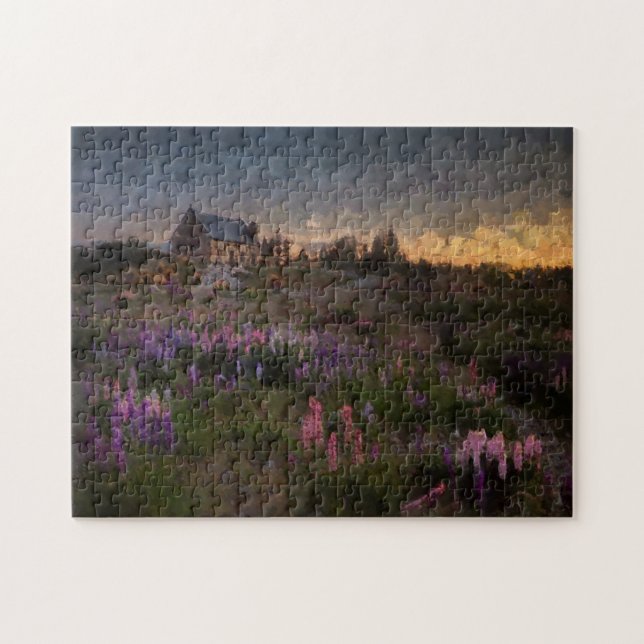 Puzzle Fleurs de terrain Peinture à l'huile Paysage Joli (Horizontal)