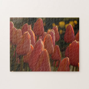 Puzzle Fleurs de tulipes rouges créatives