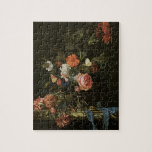 Puzzle Fleurs de vase de nature morte florale, baroque vi