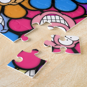Puzzle Fleurs de Visage Heureux Graphiques Screwball