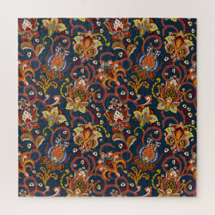 Puzzle Fleurs dessinées à la main : Motif coloré de la ma