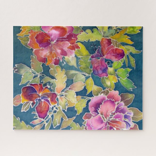Puzzle - Fleurs d'Hibiscus peintes (Horizontal)