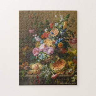 Puzzle Fleurs et fruits Peinture Vintage Famille Enfants 