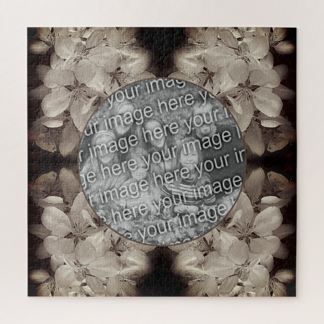Puzzle Fleurs Fleurs Abstraites Ajouter Votre Photo (Vertical)