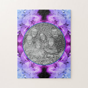 Puzzle Fleurs Fleurs Abstraites teintées Ajouter votre ph