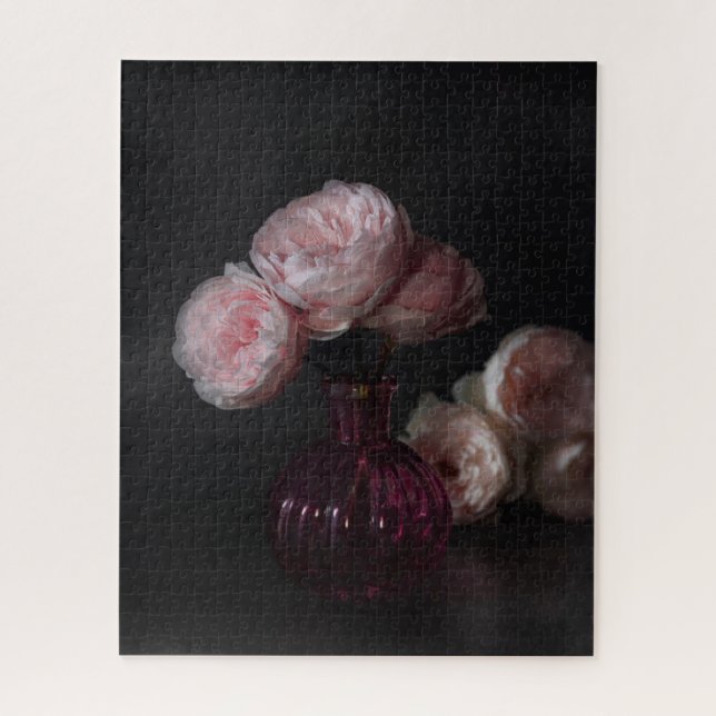 Puzzle Fleurs | Pale Pink Peonies dans Vase (Vertical)