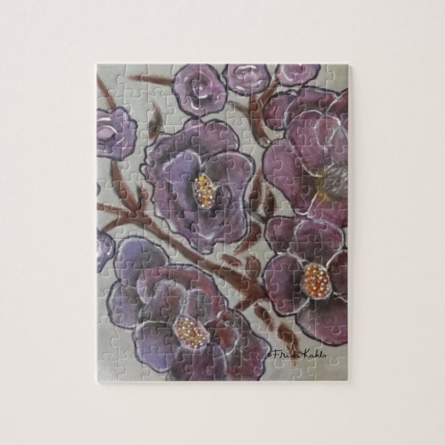 Puzzle Fleurs peintes Frida Kahlo (Vertical)
