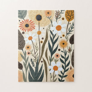 Puzzle Fleurs Plantes Bohème Botanique Design 389