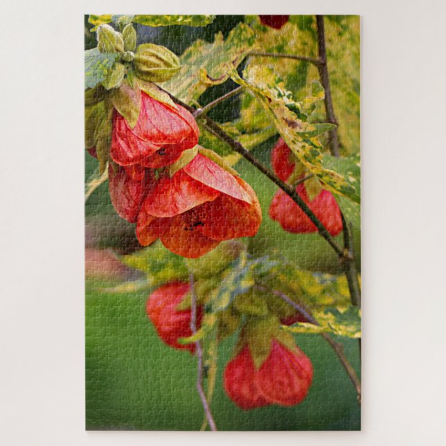 Puzzle Fleurs plantes de lanterne chinoise abutilantes (Vertical)