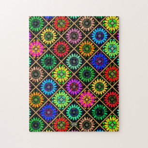 Puzzle Fleurs radieuses abstraites avec floraisons surréa
