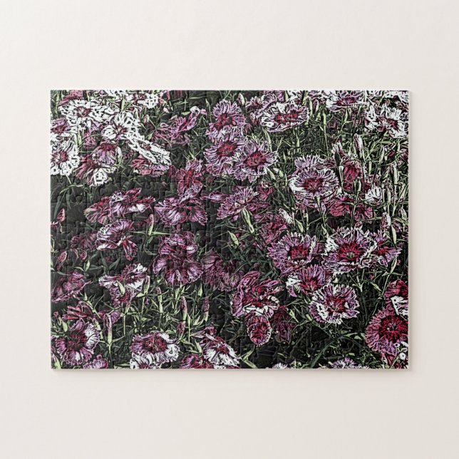 Puzzle Fleurs roses (Horizontal)