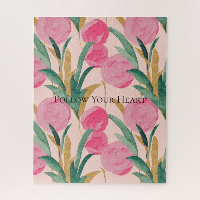 Puzzle Fleurs roses (Vertical)