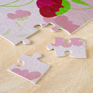 Puzzle Fleurs roses et rouges - Floral
