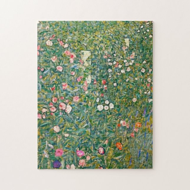 Puzzle Fleurs roses Gustav Klimt (Vertical)