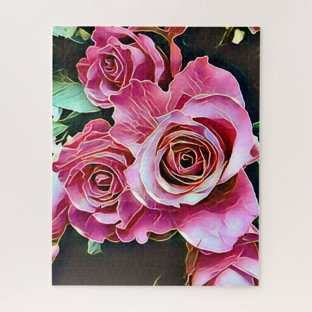 PUZZLE FLEURS ROSES ROSES ROSES ROSES (Vertical)