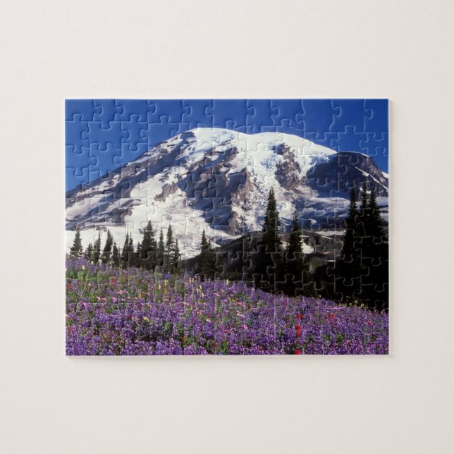 Puzzle fleurs sauvages d'été à la base du Mont Rainier, 2 (Horizontal)