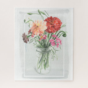 Puzzle Fleurs sauvages d'été - roses et rouges