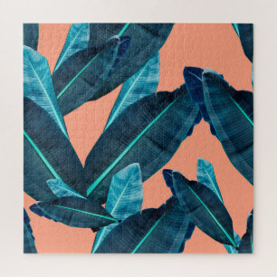 Puzzle Fleurs tropicales, arrière - plan sans couture bot