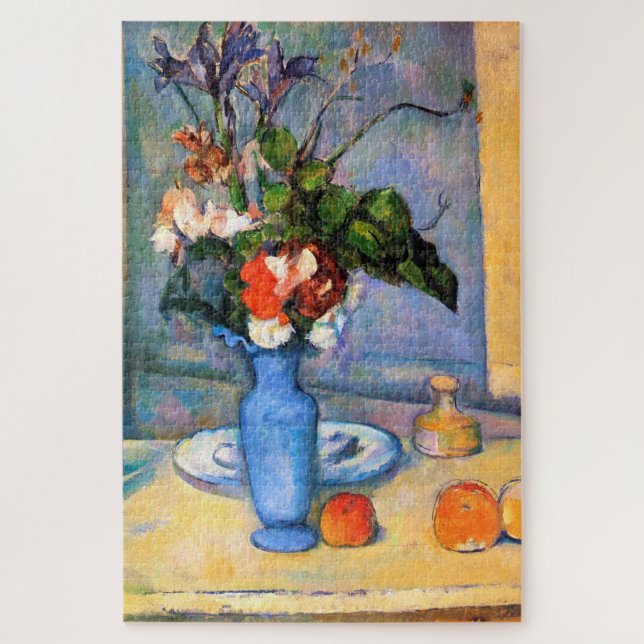 Puzzle Fleurs Vase Bleues, Paul Cezanne (Vertical)