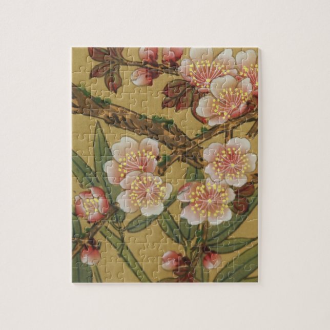 Puzzle Fleurs vintages de cerises Fleurs japonaises asiat (Vertical)