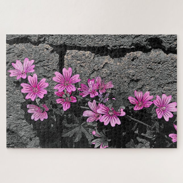 Puzzle Fleurs violettes (Horizontal)