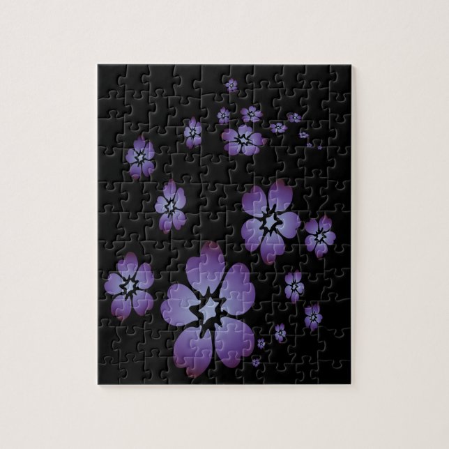 Puzzle Fleurs violettes (Vertical)