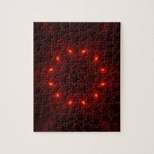 Puzzle Flocon de neige rouge foncé en Bourgogne gothique