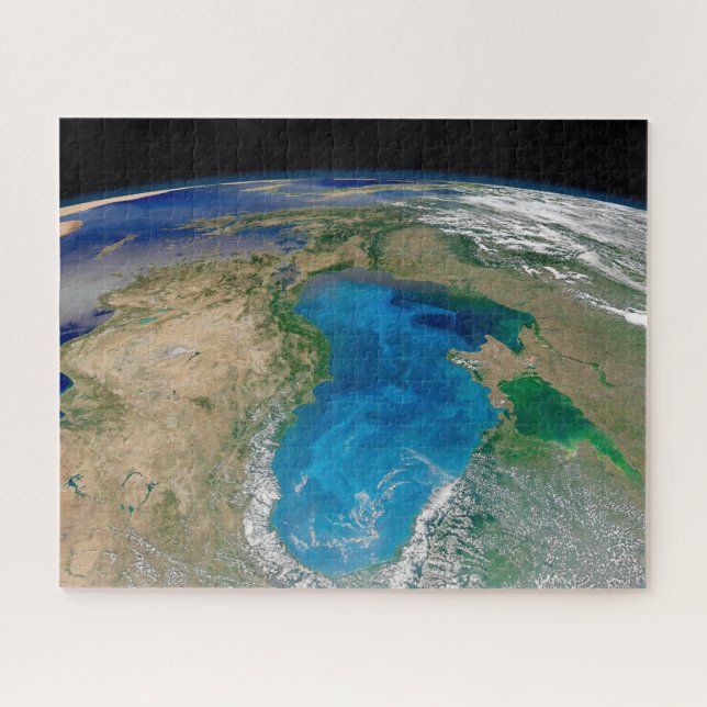 Puzzle Floraison De Phytoplancton Bleu En Mer Noire (Horizontal)