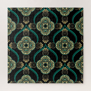 Puzzle Floral arabesque, Motif d'élégance Vintage.