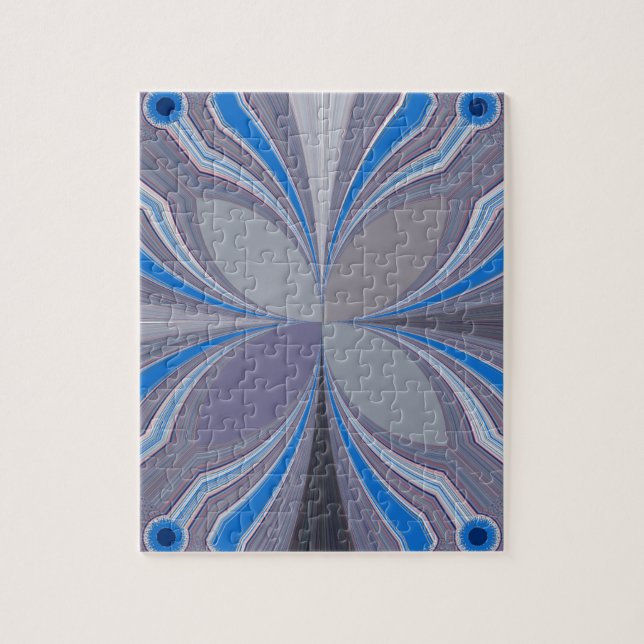 Puzzle Floral bleu (Vertical)