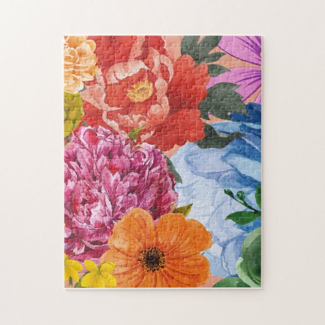 Puzzle floral - Coloré (Vertical)