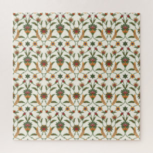 Puzzle Floral Ethnique : Ornement Élégant Et Sans Couture