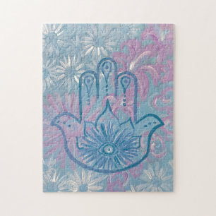 Puzzle Floral Hamsa