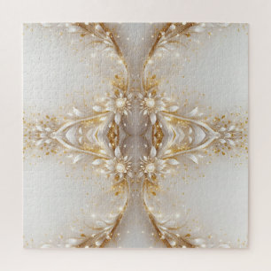 Puzzle floral or blanc