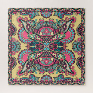 Puzzle Floral Paisley Bandanna : Ornement traditionnel