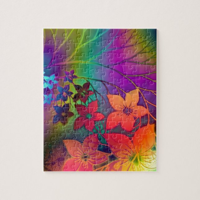 Puzzle Floral psychédélique (Vertical)