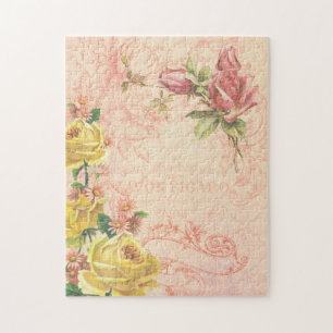 Puzzle floral vintage chic
